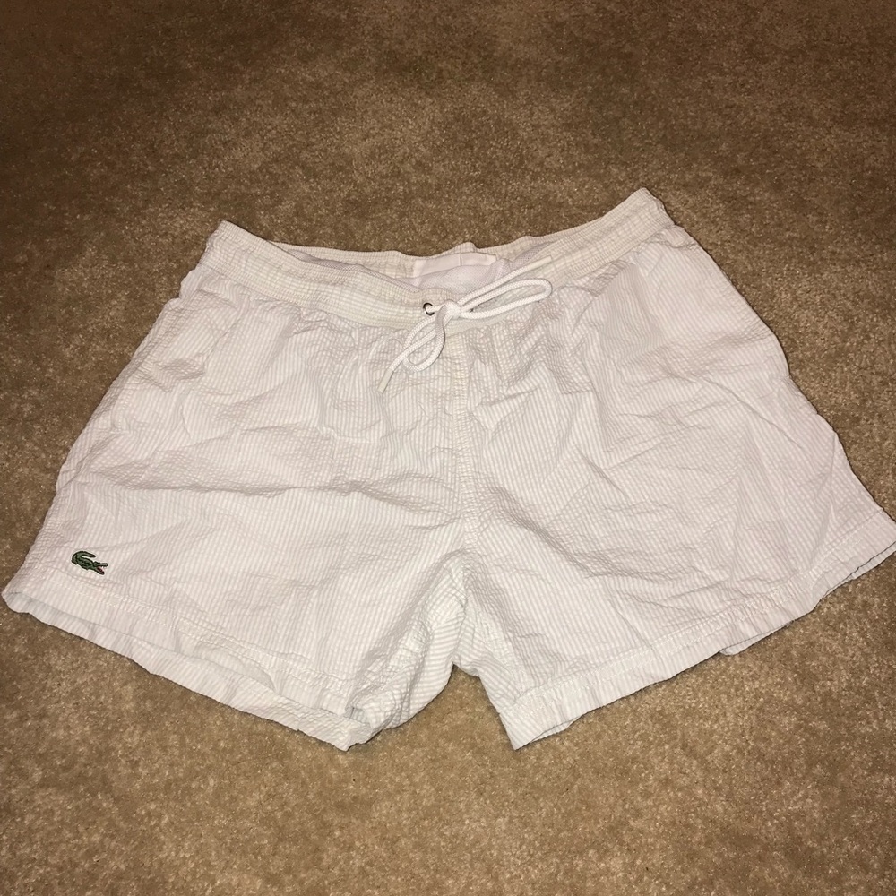 Lacoste Men’s Seersucker swim shorts